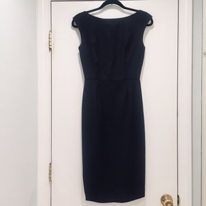 J.Crew Black Boatneck Sheath Wool Dress Size 4